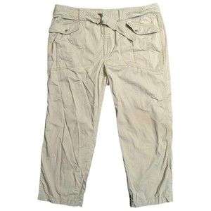 Lauren Ralph Lauren Womens Cargo Pants Cropped Size 16 Biege Straight Leg Capris